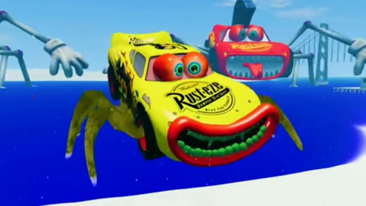Epic Escape From TheLightningMcQueen McFlo&McRobotdMac&McQueenEater Spider&McQueen Crab|COFFIN DANCE
