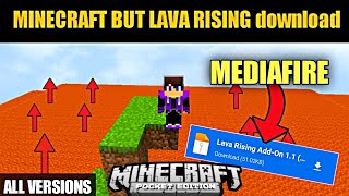 minecraft lava rising addon download in mcpe | Minecraft but lava rising map download screenshot 2