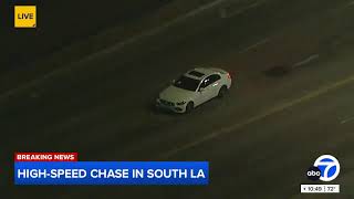 Authorities chasing suspect in high-speed chase through LA