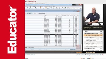 "Inventory: Units of Measure" | QuickBooks with Educator.com