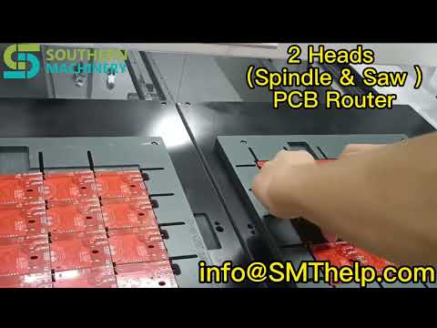 2 Heads Spindle & Saw PCB Router separator depaneling for Smart EMS factory PCB assembly