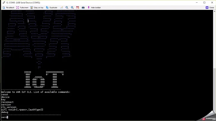[IOT Demos] Microchip AVR IOT WG | CLI Demo