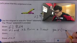 Proofs of the Congruent Supplement Theorem Linear Pair Supplementary Geometry pg 289 290