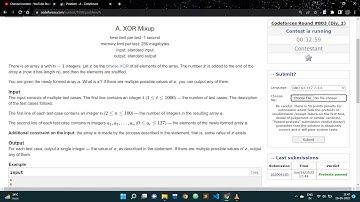 A - XOR Mixup || Codeforces Round : 803