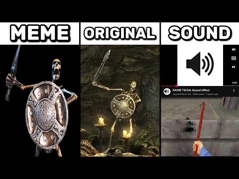 Skeleton Shield Original vs Meme vs Original Sound