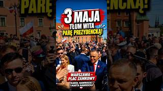 Tak tłum witał Karola Nawrockiego i Martę Nawrocką!