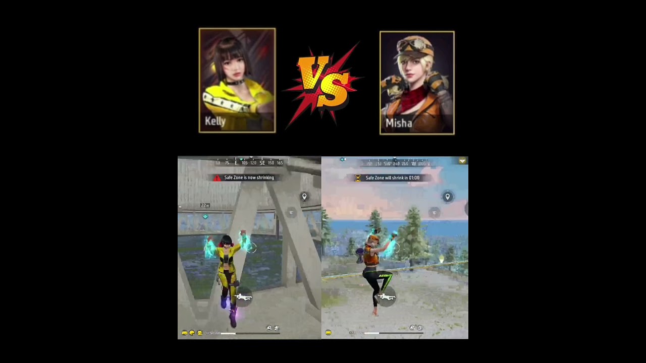 Kelly Vs Misha // FREE FIRE CHARACTER ABILITY TEST 🥵//HOW IS BEST🤔
