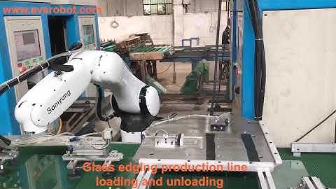 Glass edging production line loading and unloading 2