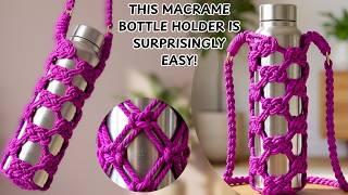 DIY Macramé Bottle Holder Tutorial | Easy Macramé Bottle Carrier for Beginners