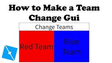 How to Make a Team Change Gui! | Roblox Studio Tutorials