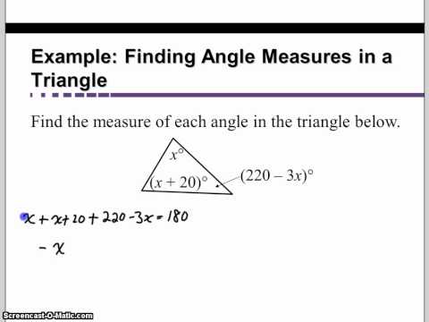 Find the measures of angles in a triangle.mp4
