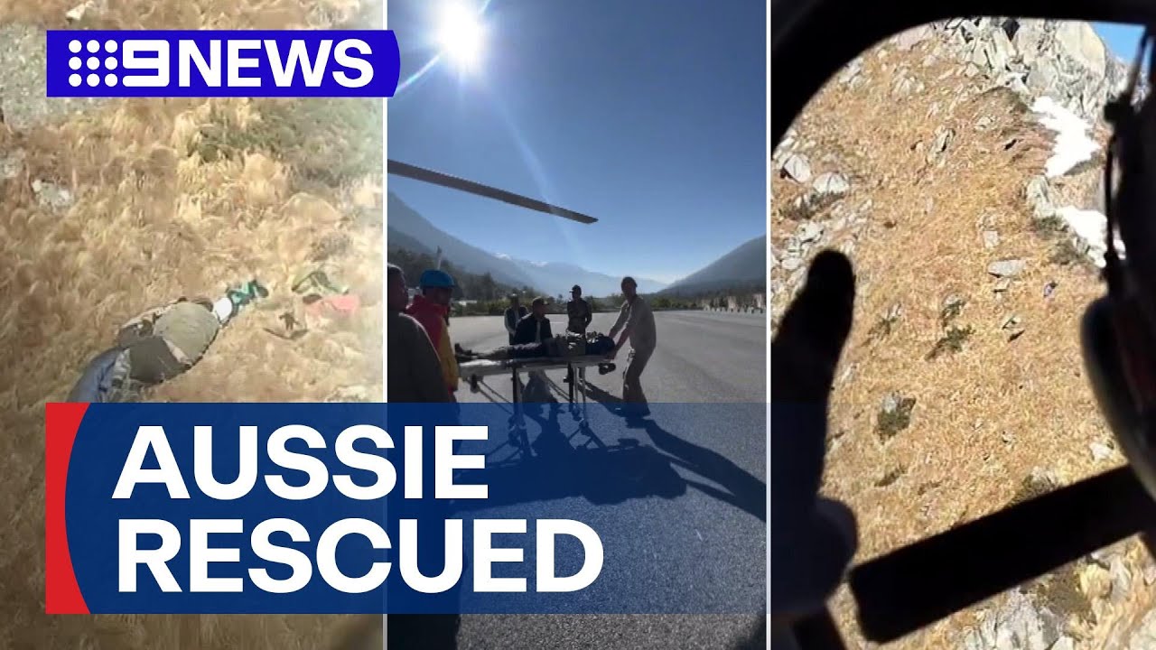 Aussie paraglider survives freezing temperatures in 'book-worthy' rescue | 9 News Australia