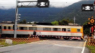 台鐵北上407次DR2900/3000柴聯與南下208次E1000PP自強號分別通過佳民村平交道-2018/04/29