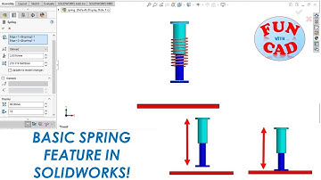 Learn to add a basic spring in SolidWorks Assembly | 3D CAD SolidWORKS | Animation Tutorial
