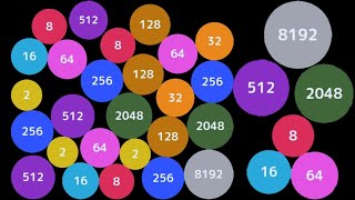 Color Balls 2048 - Gameplay Puzzle (Reach 8162) #gameparkarea #2048 #puzzlegame #2048game screenshot 2