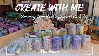 ASMR Unbox & Create With Me | City Night Stroll Scenery ft @mooboomplanner #asmr #diycard