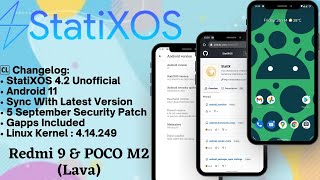 Review StatiX OS 4.2 Android 11 Unofficial | Redmi 9 |9Prime |Poco M2