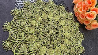 картинка: Салфетка крючком, Виктория, часть 3 из 3 (29-45 ряд)