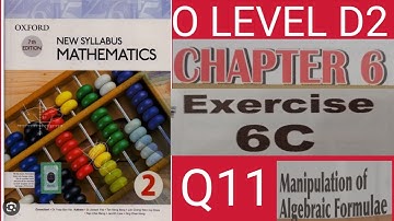 OXFORD 7TH EDITION|NEW SYLLABUS MATHEMATICS 2|EXERCISE 6C| QUESTION11|O LEVEL| D2MATH|