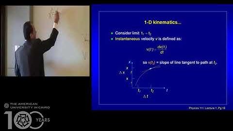 Physics 111, Lecture 1:Motion in 1 Dimension
