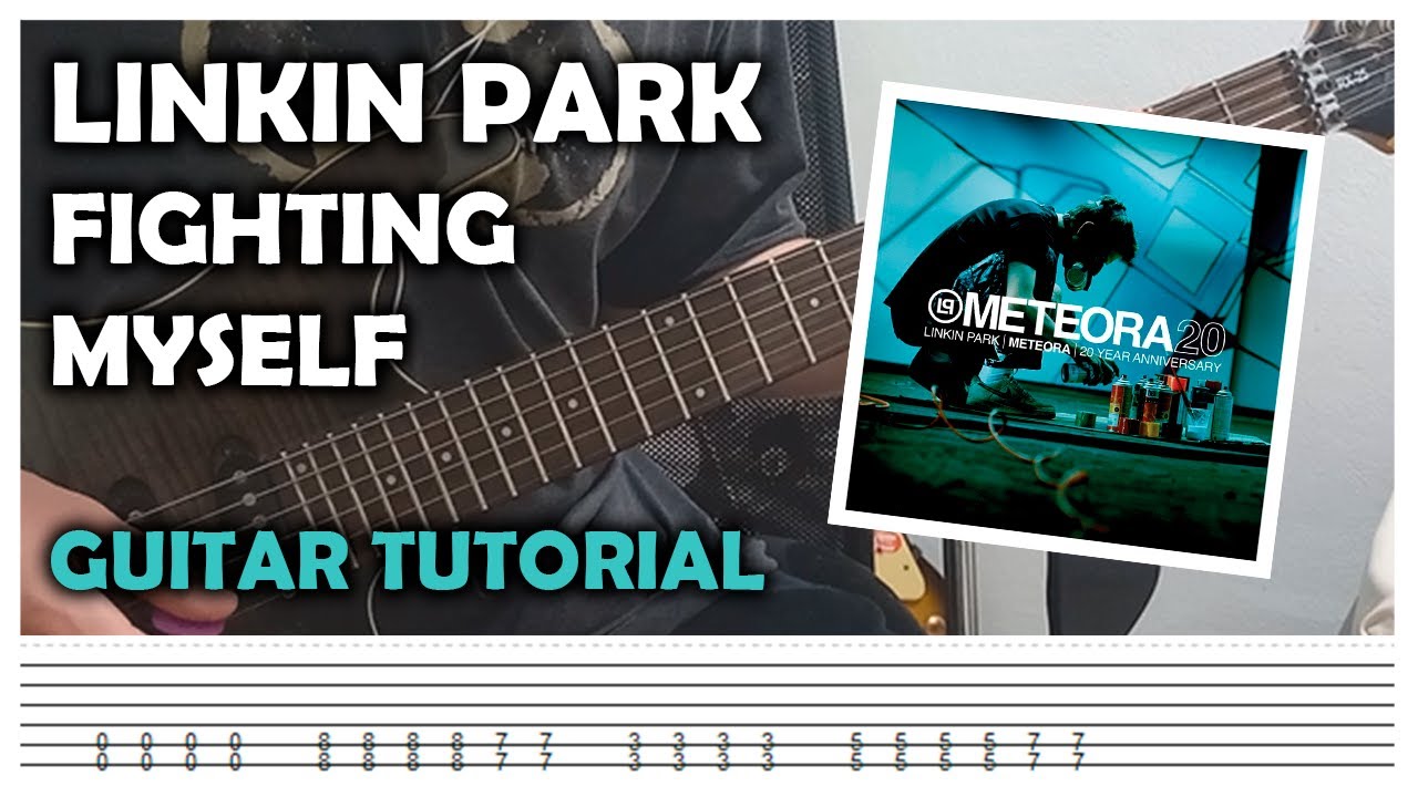 Linkin Park - Fighting Myself (Guitar Lesson Tutorial Cover +TABS
