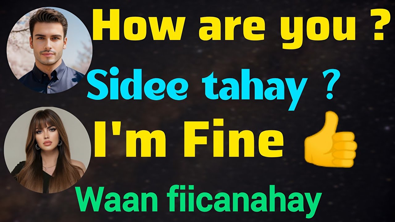 Beginner English to Somali Conversation | Question & Answer Practice 