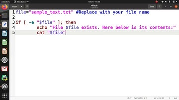 This Bash Script checks if a file exists displays its content.