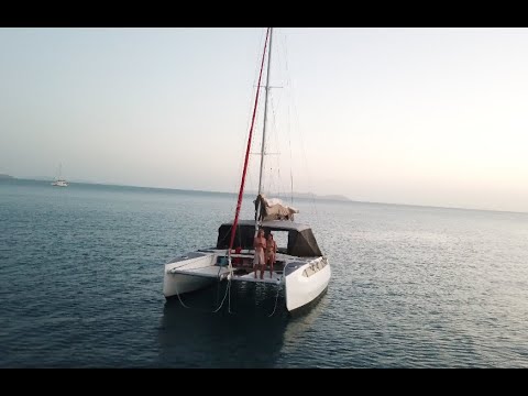 NEW BOAT FIRST SAIL - sailing a One Dollar Yacht, sailing our $1 boat in the Whitsunday Islands Ep.9