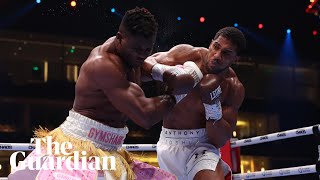 'I didn't feel the punch': Joshua drops Ngannou in two-round knockout by Guardian Sport 13,912 views 1 month ago 1 minute, 27 seconds