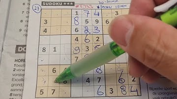Our Daily Sudoku practice continues. (#8933) Medium Sudoku. 07-20-2024