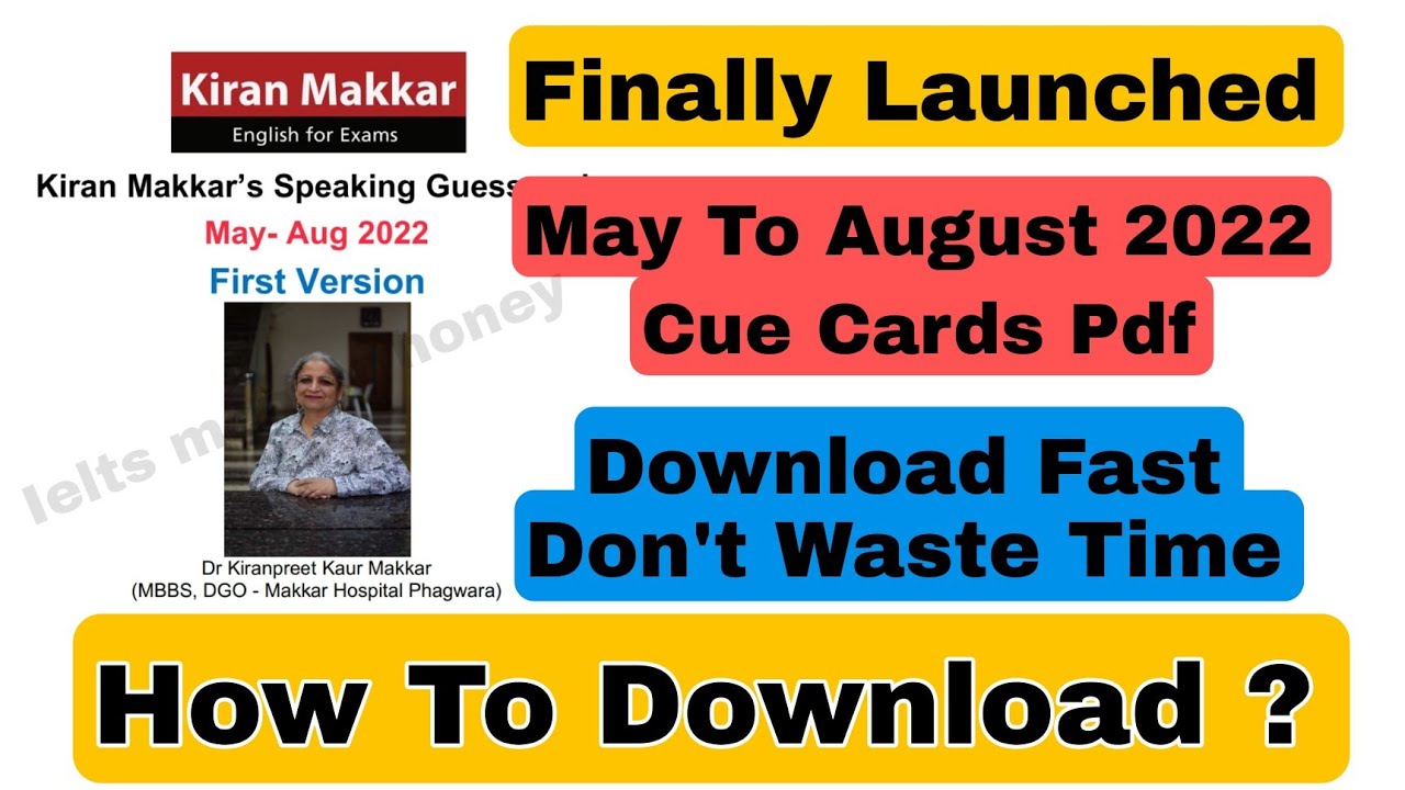 May to August 2022 Cue Cards Pdf Launched | 12 May Ielts Exam Prediction | Recently asked cue cards