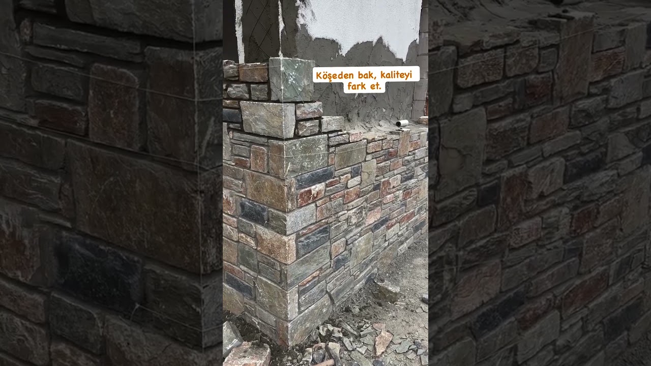 taştan duvar köşleri yapımı 