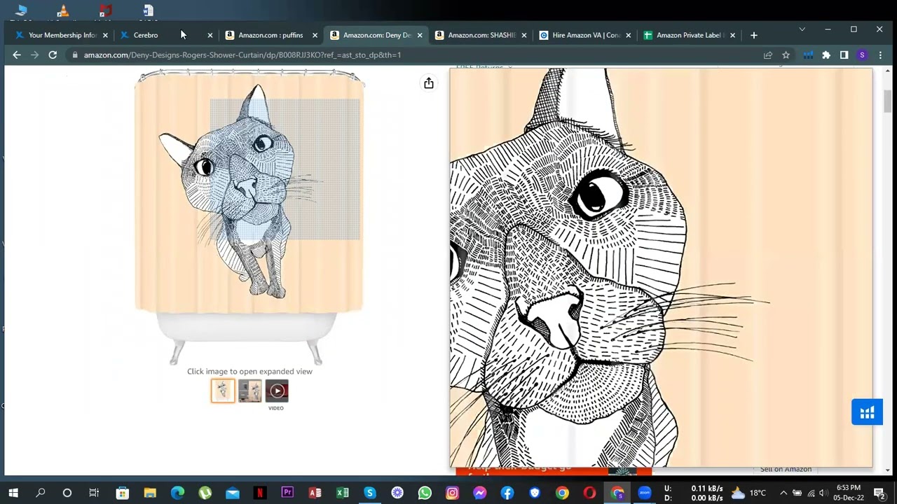 Deny Designs Review ASIN: Deny Designs Casey Rogers Big Head Shower  | Amazon Listing Optimization