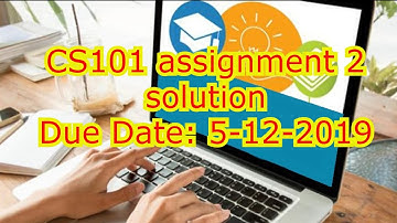 cs101 assignment 2 solution