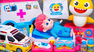 Satisfying Unboxing & Review Miniature Pinkfong Ambulance Set Toys, Doctor Set Toys | ASMR