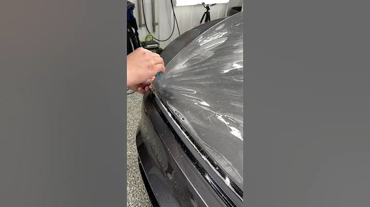 Tesla Model Y juniper Hood PPF install #tesla #ppf #satisfying