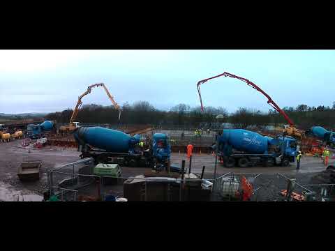 FP McCann Ready Mix Concrete Pour at Killyhevlin Clear Water Tank Project Enniskillen