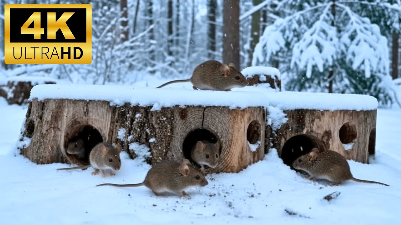 Cat TV Game Mouse | Exciting chase action designed especially for cats to watch | 4K 8 Hours