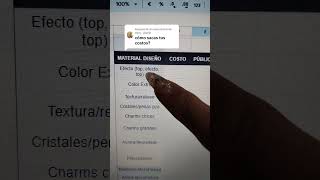 Cómo cobrar tu servicio de uñas? Calculadora de Excel por Instagram 😉 #manicurista #uñas screenshot 5