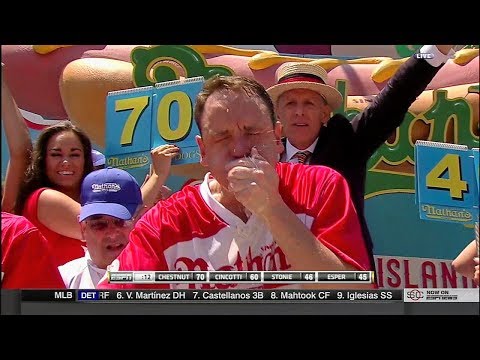 2017 Nathan's Hot Dog Eating Contest - Joey Chestnut Wins 10th Title!