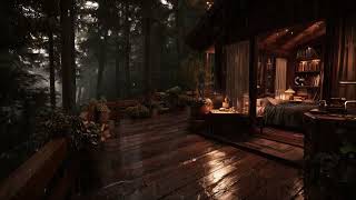 Calm Night Rain Sounds for Sleeping | Forest Ambience, Relax, Focus, Study