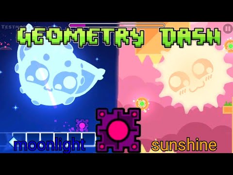 geometry dash прохождение уровней Moonlight и Sunshine