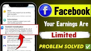Facebook Earnings Limited Problem Fix 2026 😱 | Your Ability To Earn Is Restricted (Full Guide)