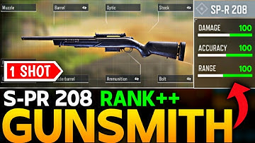 SP-R 208 "1 SHOT"  GUNSMITH Loadout| SP-R 208 BEST ATTACHMENTS For RANKED In COD Mobile SEASON 6|