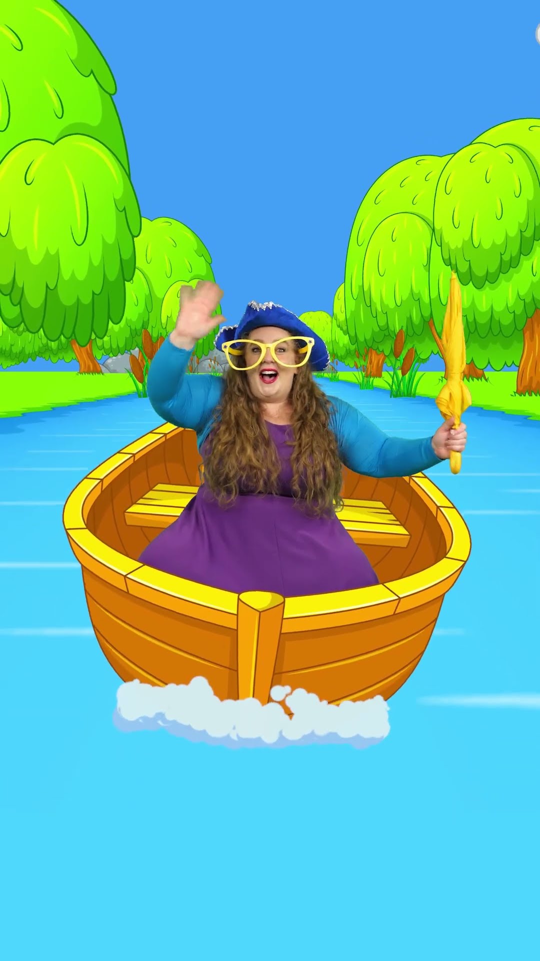 Row, Row, Row Your Boat... Watch out for those crocodiles! ? #shorts #nurseryrhymes