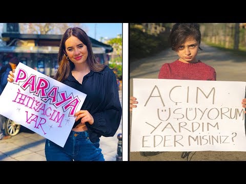 GÜZEL KIZ vs EVSİZ ÇOCUK YARDIM İSTERSE ? (SOSYAL DENEY)