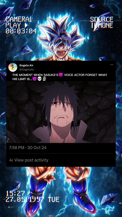 Sasuke's Voice Actor Forget About His Limit #anime #naruto #sasuke