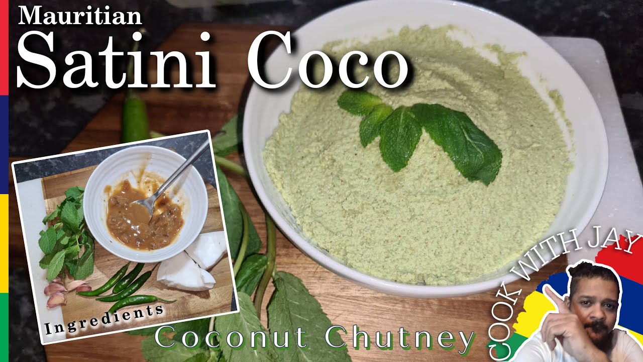 Make Satini Coco (Coconut Chutney) with Jay mauritianfood mauritius 