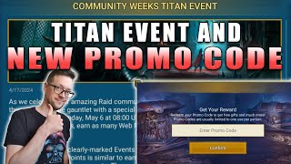 Titan event and NEW PROMO CODE! | Raid Shadow Legends