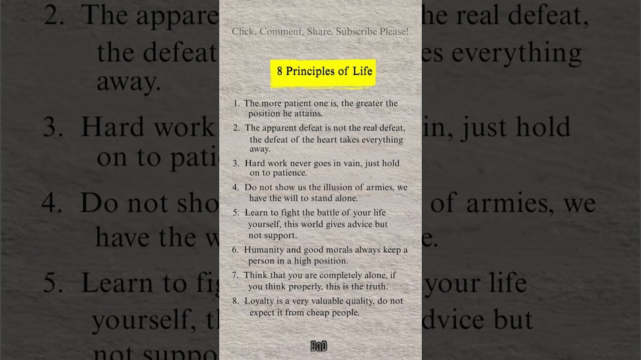 8 Principles of Life 